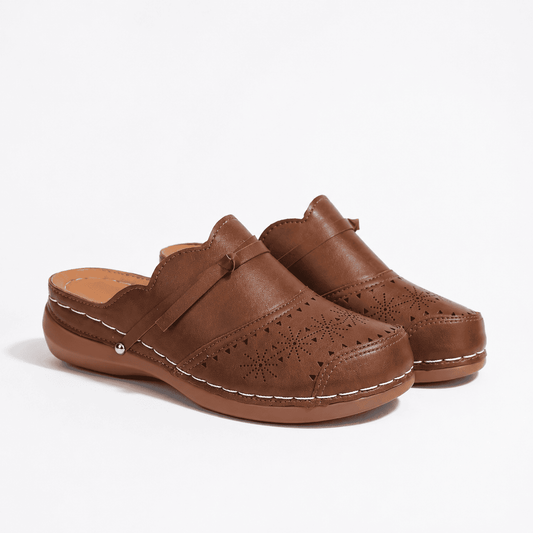 Sabots Femme Vintage Marron