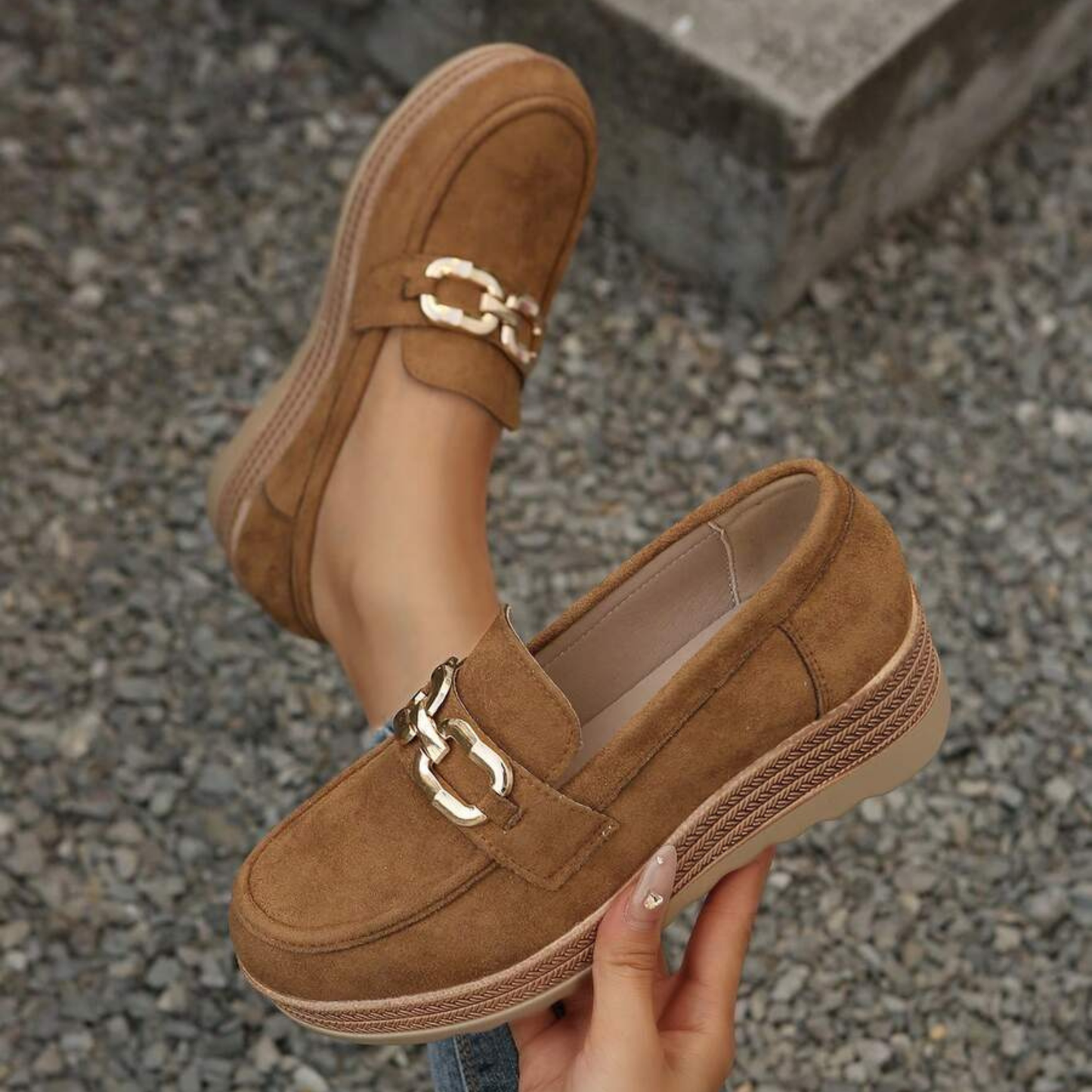Chunky Buckle Loafers