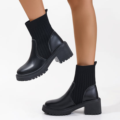 Bottes Plateforme Tricotées