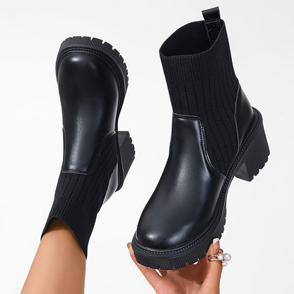 Bottes Plateforme Tricotées