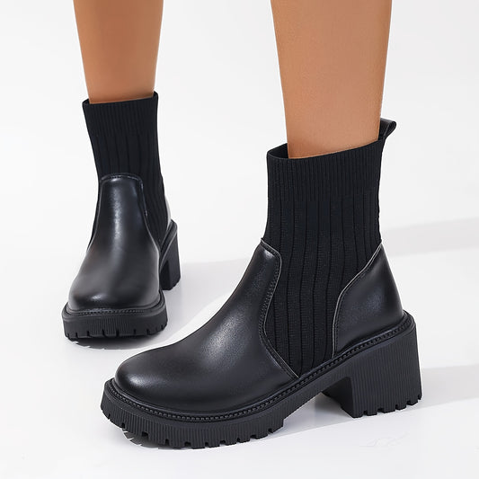 Bottes Plateforme Tricotées